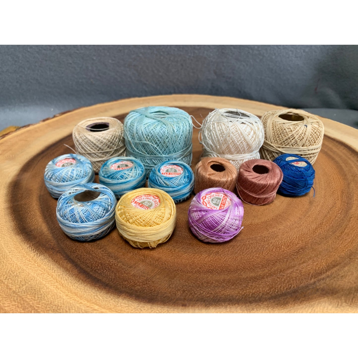 Vintage Tatting Crochet Thread Set of 13