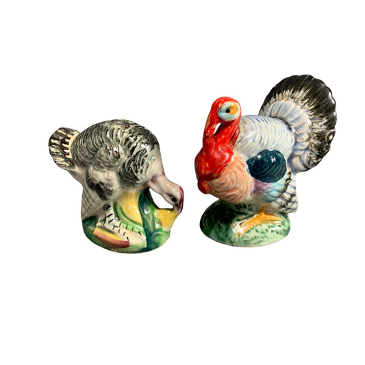 Vintage Empress Porcelain Turkey Salt & Pepper Shaker Set Japan