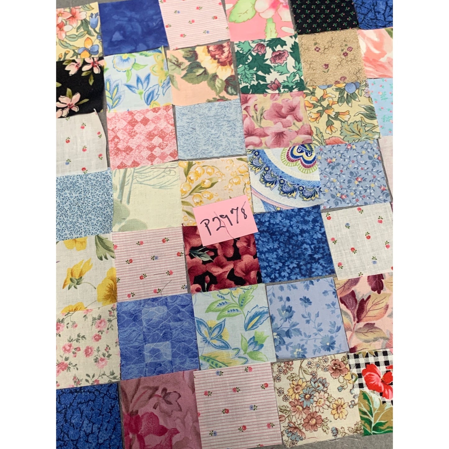 112 Precut 2” Cotton Fabric Squares - Multicolor Floral Patterns Quilting & Crafts