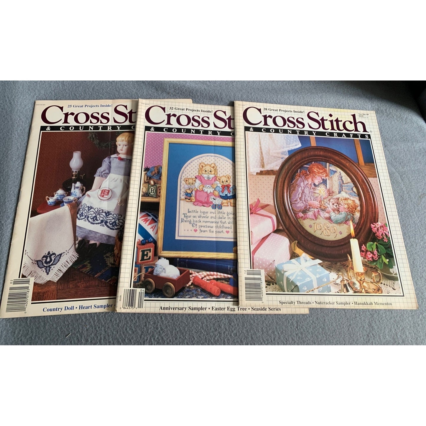 Cross Stitch & Country Crafts Magazine Bundle 1991