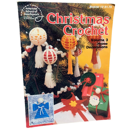 American School Of Needlework Christmas Crochet Booklets Vol 3 Home Decorations